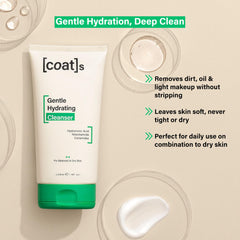 COATS Hydrating Cleanser – ceramides et acide hyaluronique pour peau souple et hydratée.