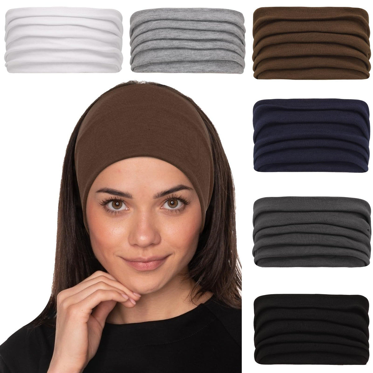 Cobahom bandeaux larges ensemble 6 pièces, confort total pour différentes coiffures.