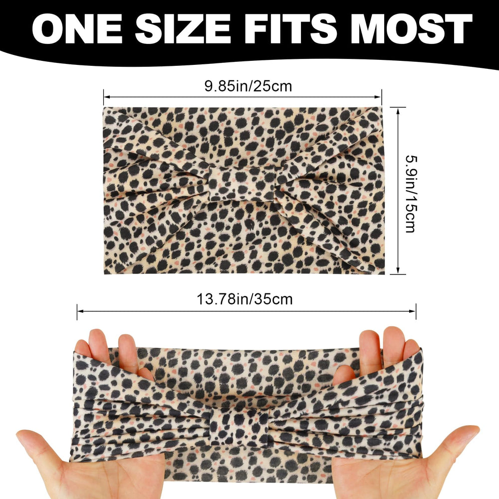 Cobahom bandeau large motif animal, ajustement flexible pour tous types de cheveux.