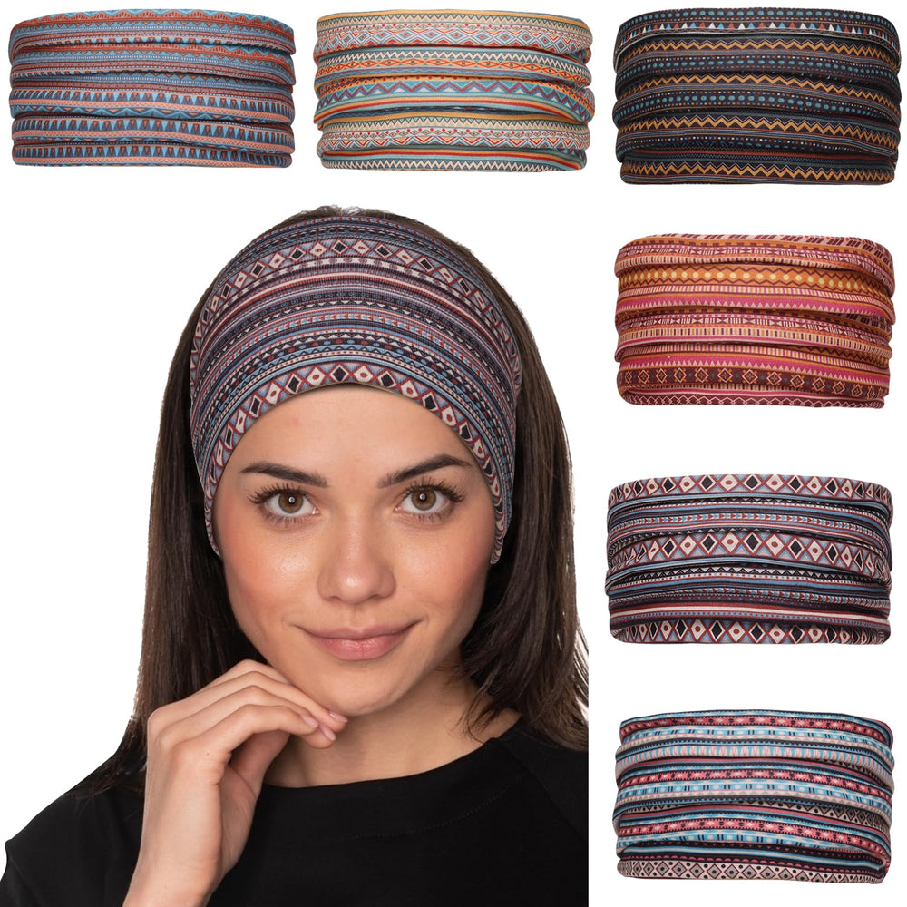 Cobahom bandes-cheveux larges boho rayé – confort durable pour toutes les occasions.