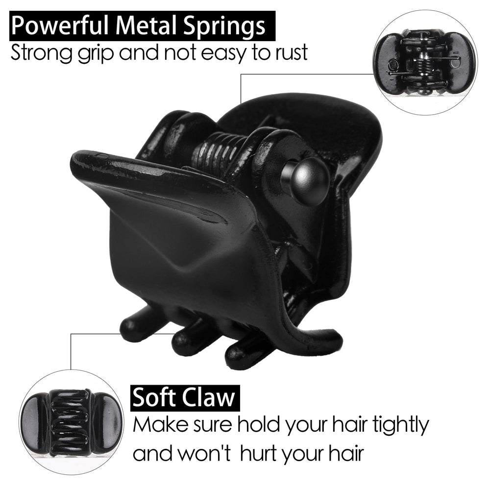 Cobahom pince-cheveux mini 1cm noir, idéal pour maîtriser une frange légère.