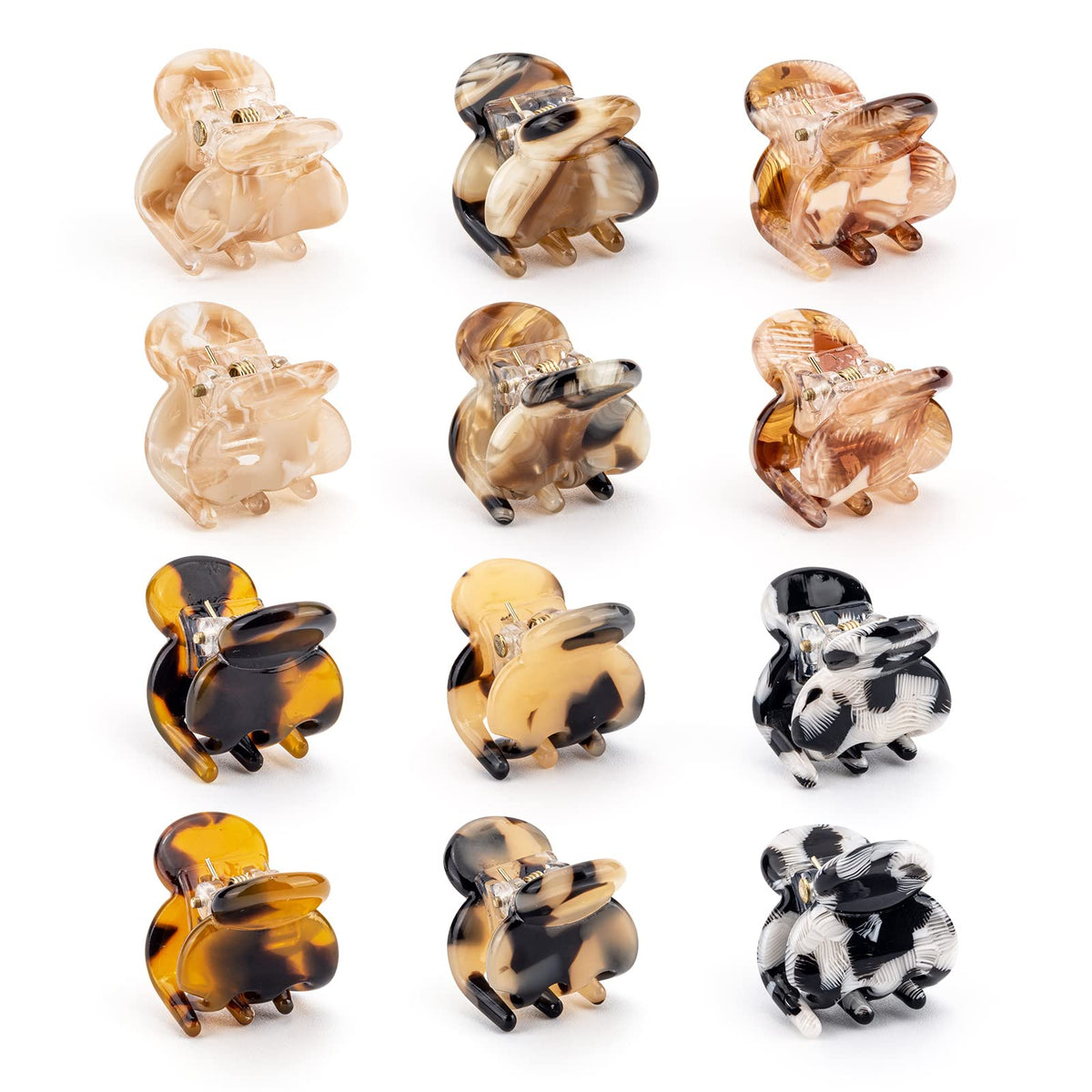 Cobahom pinces mini 0,79 po en tortue multicolore pour des looks rapides.