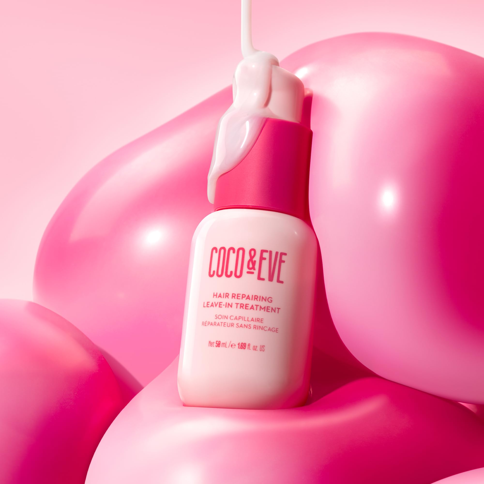 Application sur cheveux avant brushing, Coco & Eve facilite le coiffage.