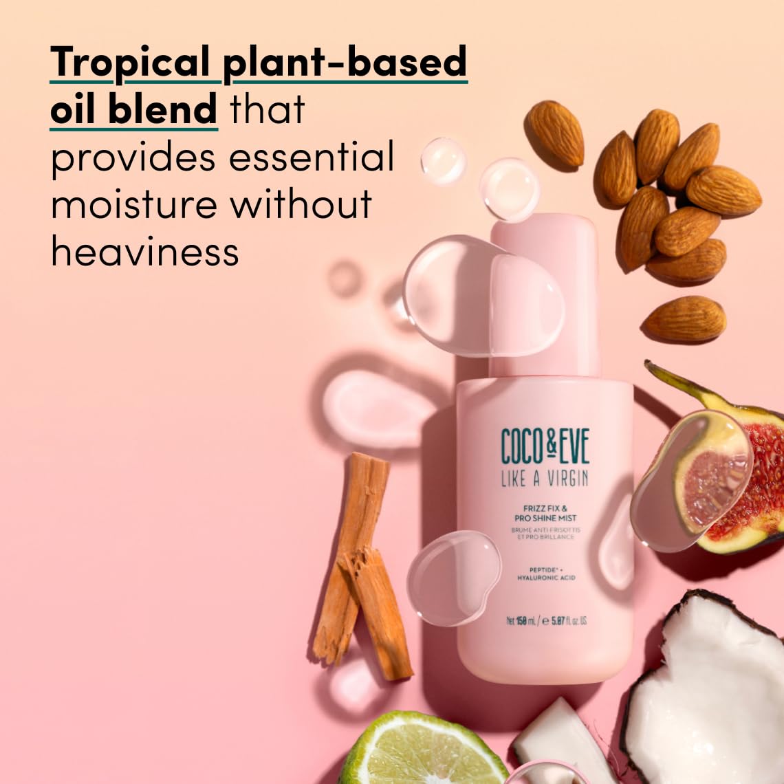 Coco & Eve Like A Virgin Hydratation par acide hyaluronique et protéines — Cheveux souples et hydratés.