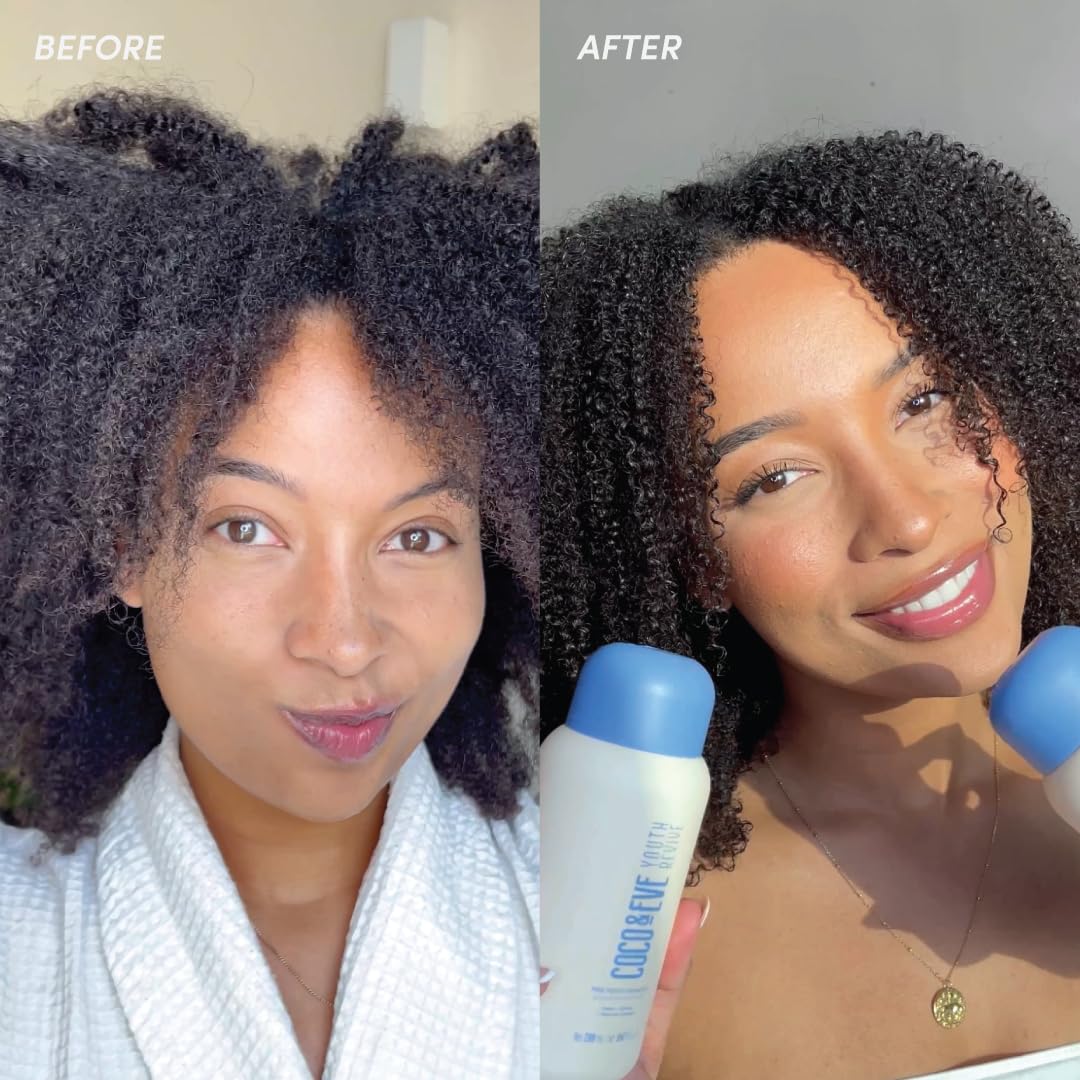 Coco & Eve Pro Youth Mask – Application-cheveux: massage facile et revitalisant.