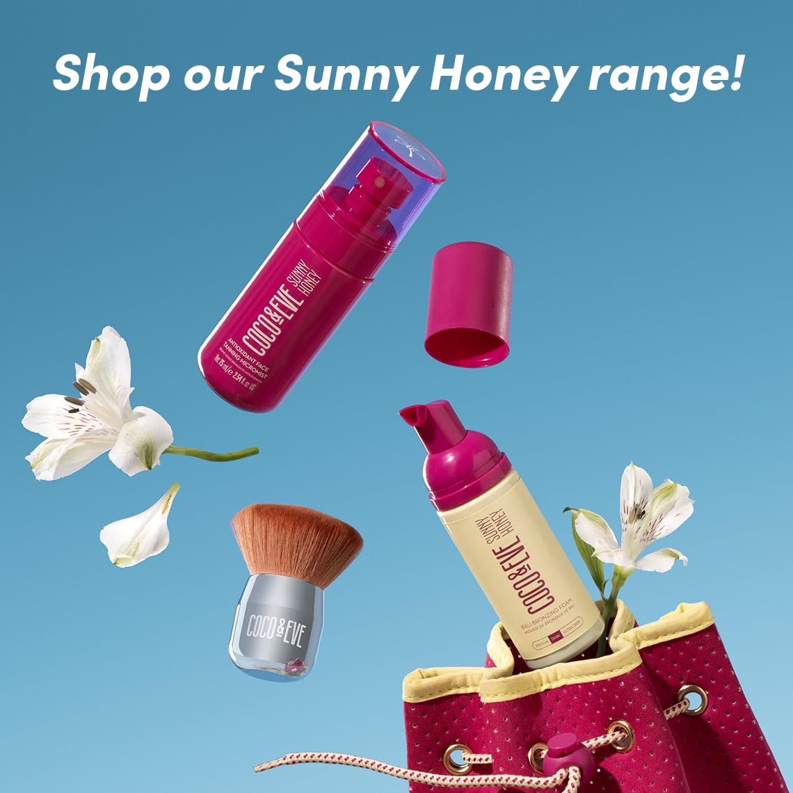 Coco & Eve Sunny Honey Bali, résultat progressif selon le temps et l’application.