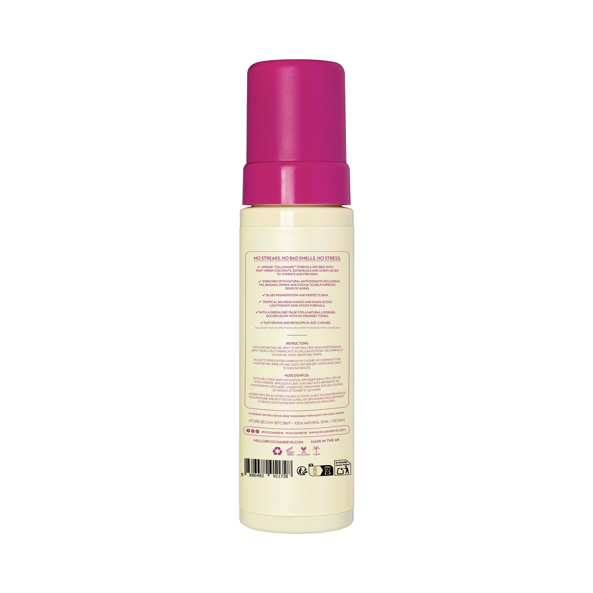 Coco & Eve Sunny Honey Bali, mitt-applicateur, application précise sans traces.