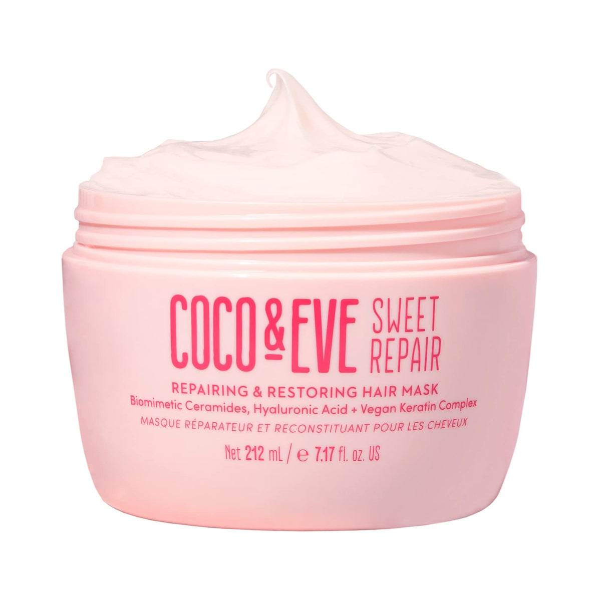 Coco et Eve Sweet Repair : bouteille du masque pour cheveux soyeux et renforcés.