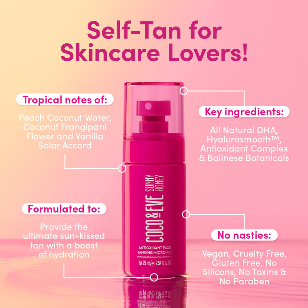 Coco & Eve Micromist – technique de pulvérisation pour bronzage uniforme.