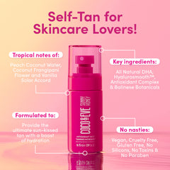 Coco & Eve Micromist – technique de pulvérisation pour bronzage uniforme.