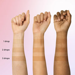 Texture légère des drops Coco & Eve bronzage sans trace et fini naturel