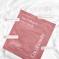 COCOBEAUTY Masque collagène – renouvellement peau pour teint lumineux.