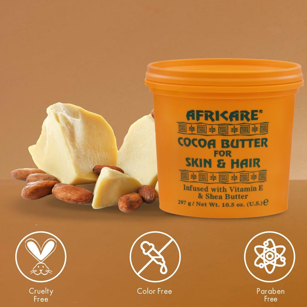 COCOCARE Africare Beurre cacao fabriqué aux États-Unis – sans parabènes et sans cruauté animale.