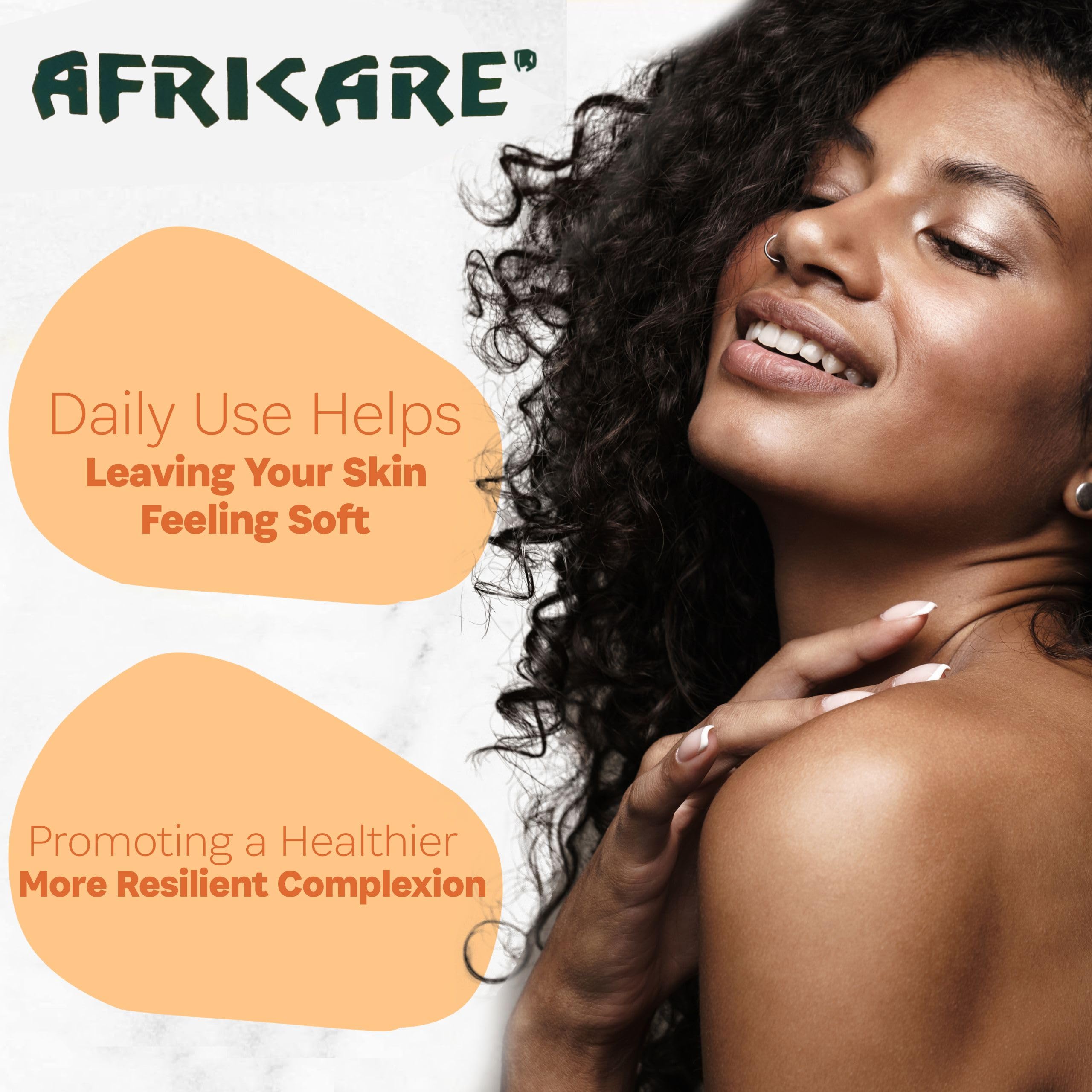 Cheveux brillants et doux après application de l'huile minérale COCOCARE Africare.
