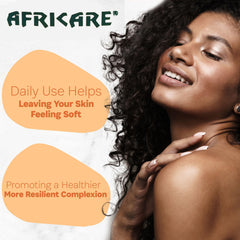 Cheveux brillants et doux après application de l'huile minérale COCOCARE Africare.