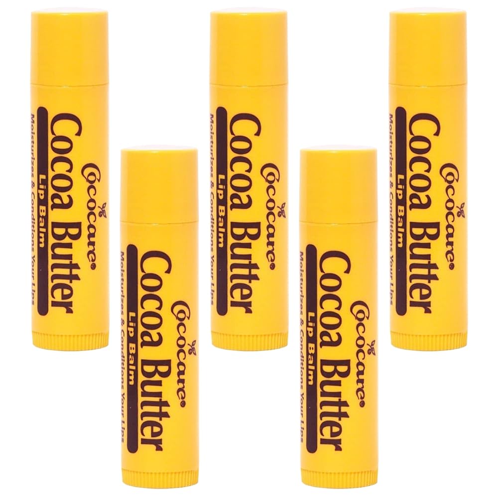 COCOCARE baume lèvres cacao jaune, bâton facile à appliquer et hydratant.