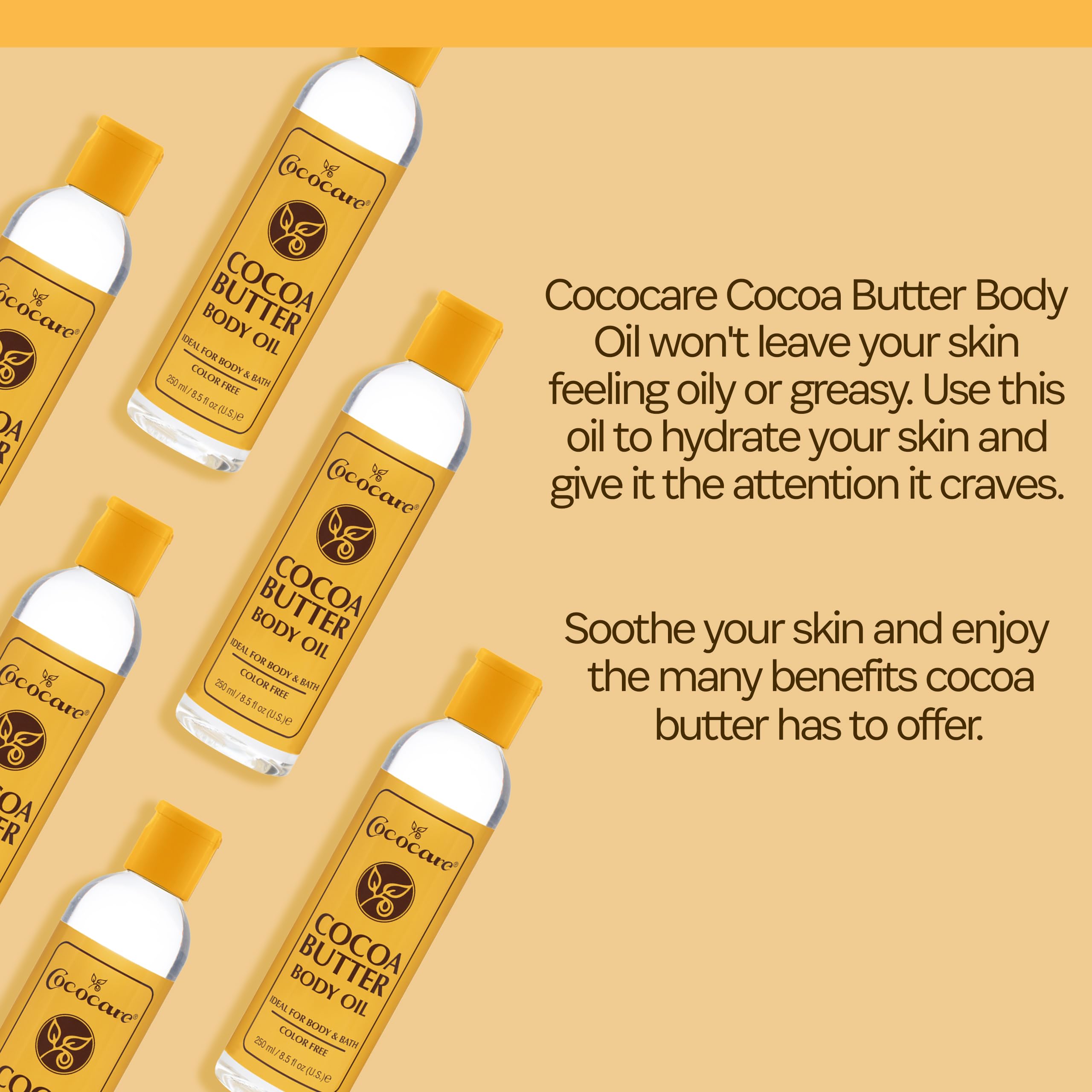 COCOCARE huile corporelle hydrate quotidiennement sans film gras.