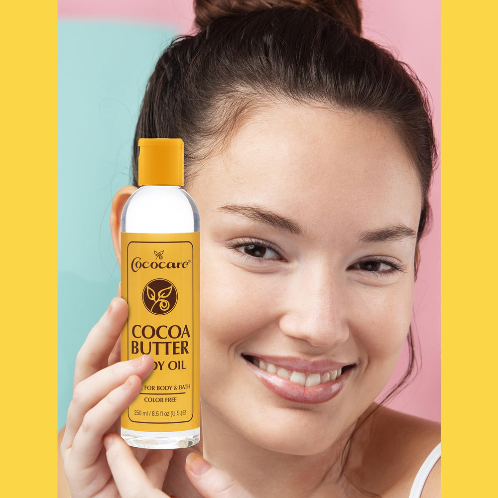 COCOCARE huile corporelle, texture légère et absorption rapide pour peau non grasse.