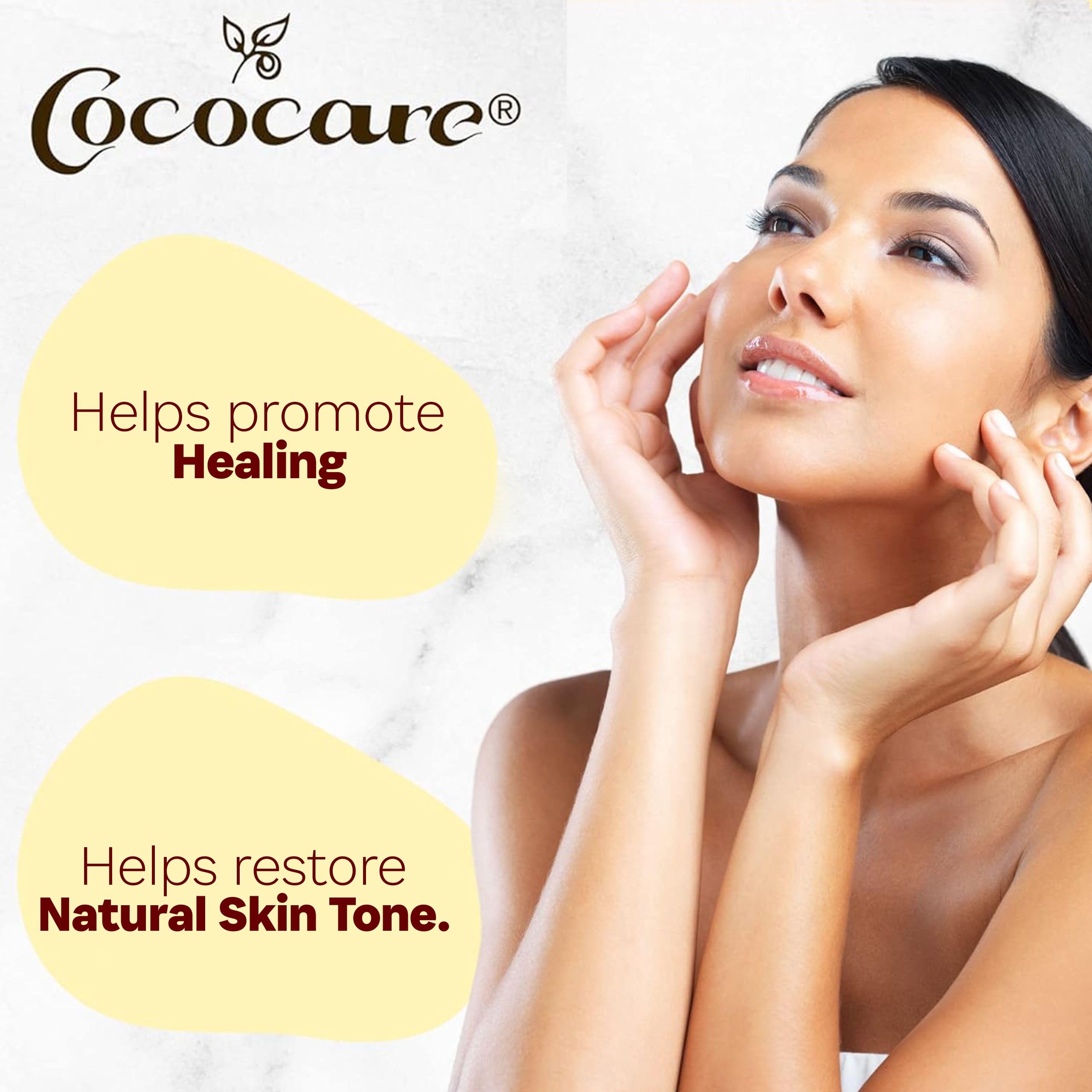 COCOCARE huile vitamine E massage visage pour détente et hydratation.