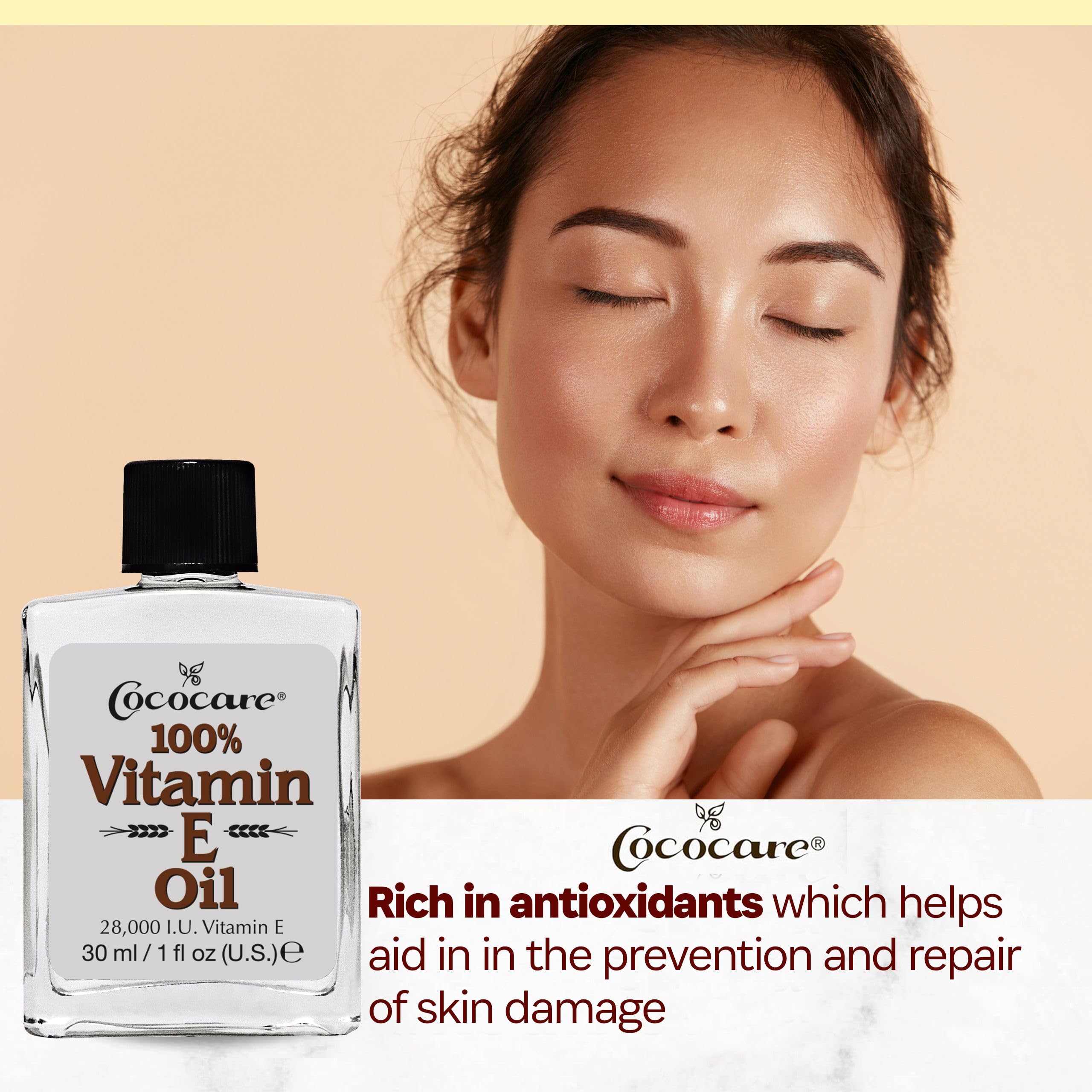 COCOCARE huile vitamine E pour peau sèche, douceur durable.