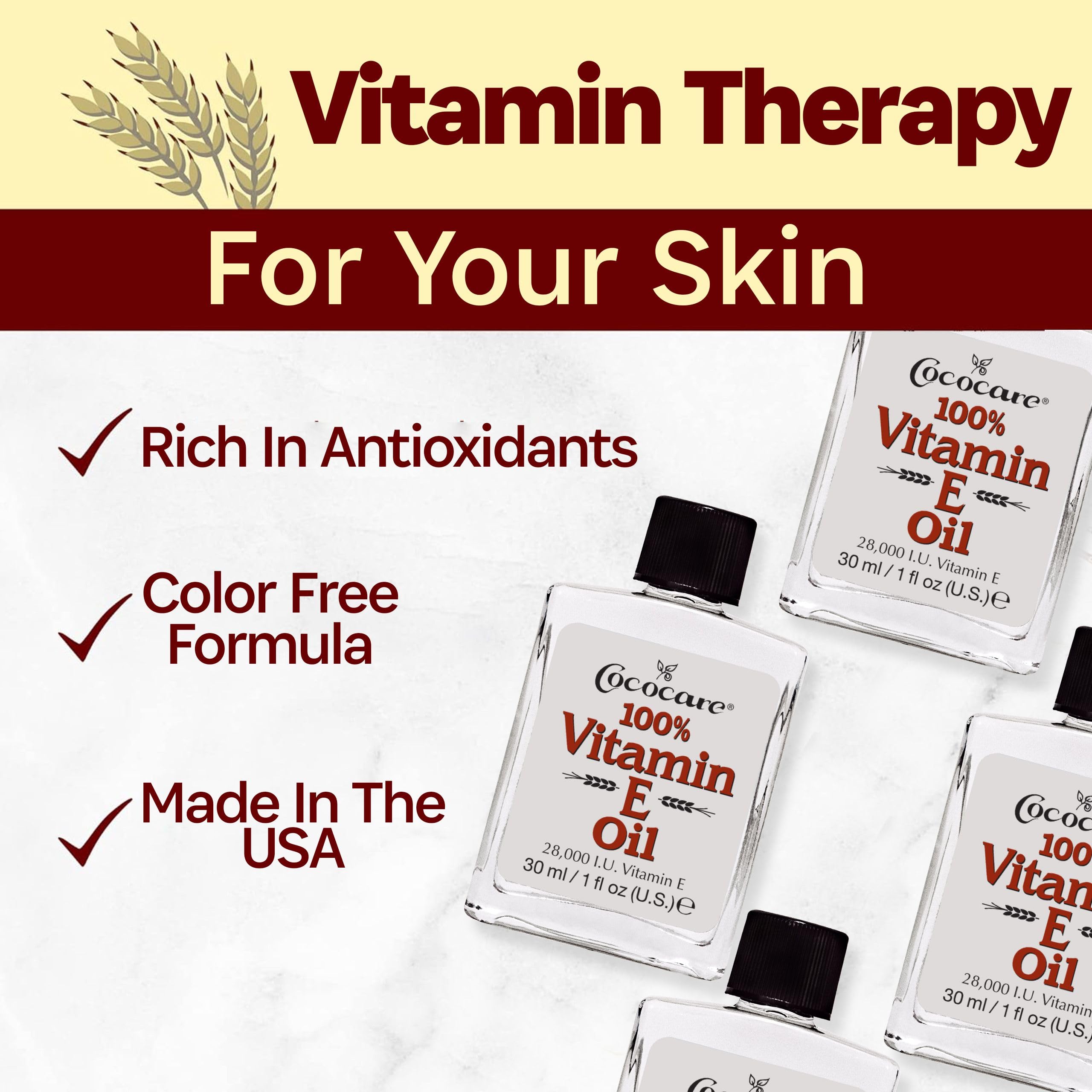COCOCARE huile vitamine E pure, soin cuticules et ongles forts.