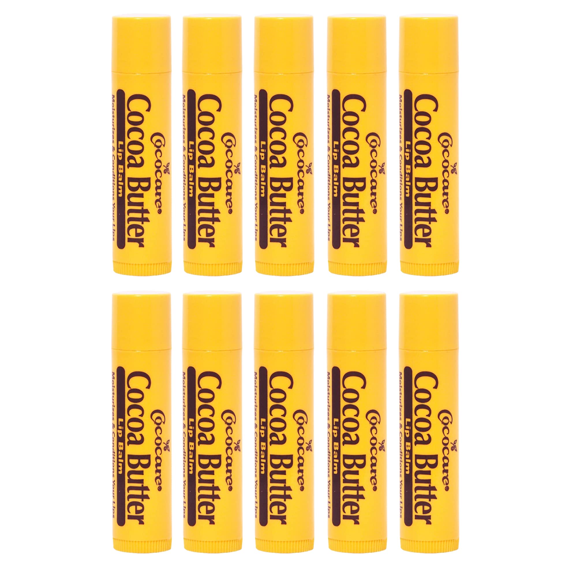 Baume lèvre Cococare au stick jaune pour hydrater durablement.