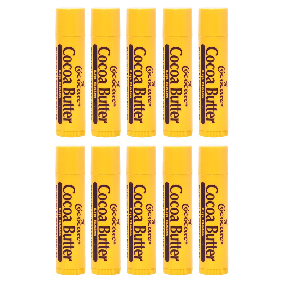 Baume lèvre Cococare au stick jaune pour hydrater durablement.