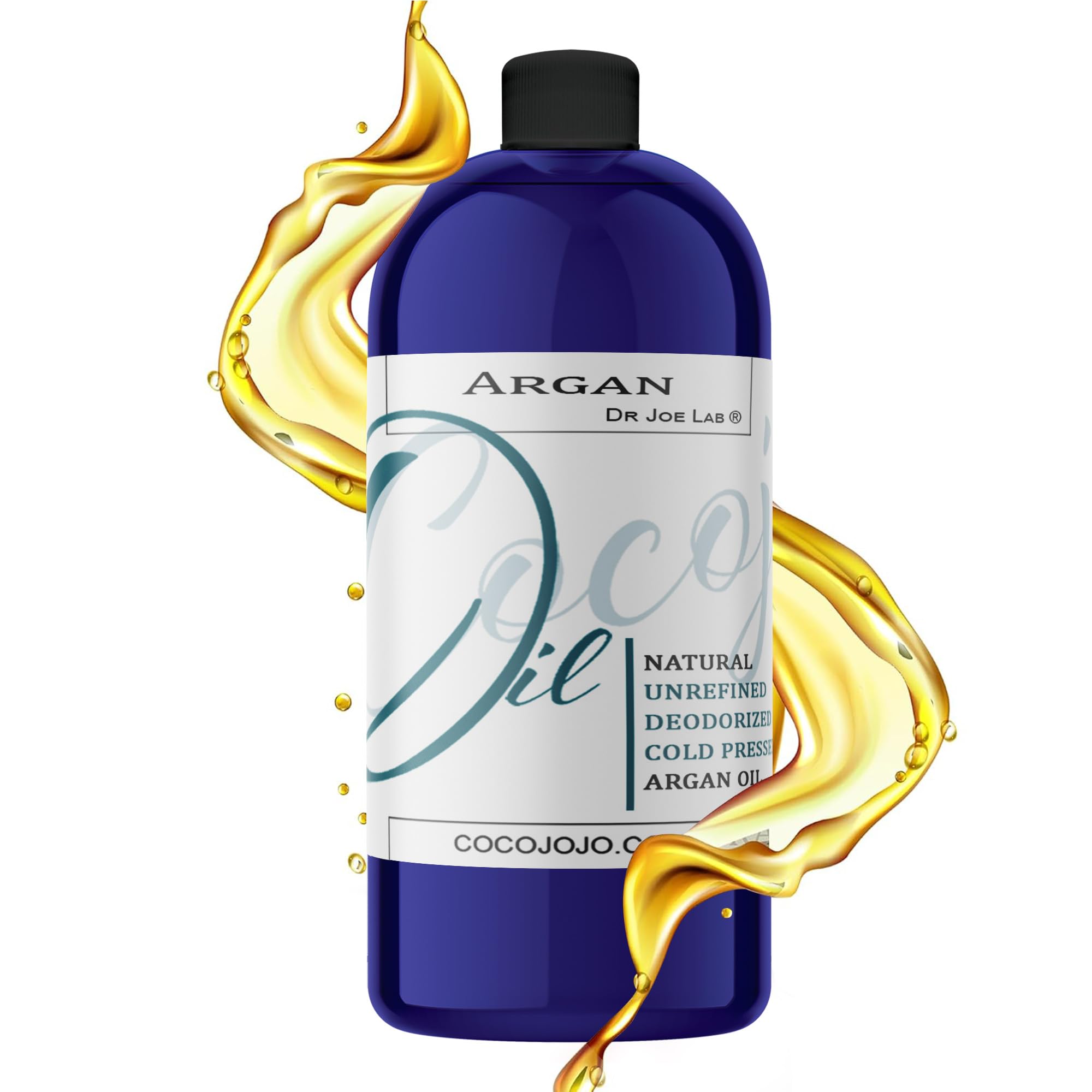 Cocojojo Huile d'Argan déodorisée pour cheveux, soin nourrissant et sans parfum.