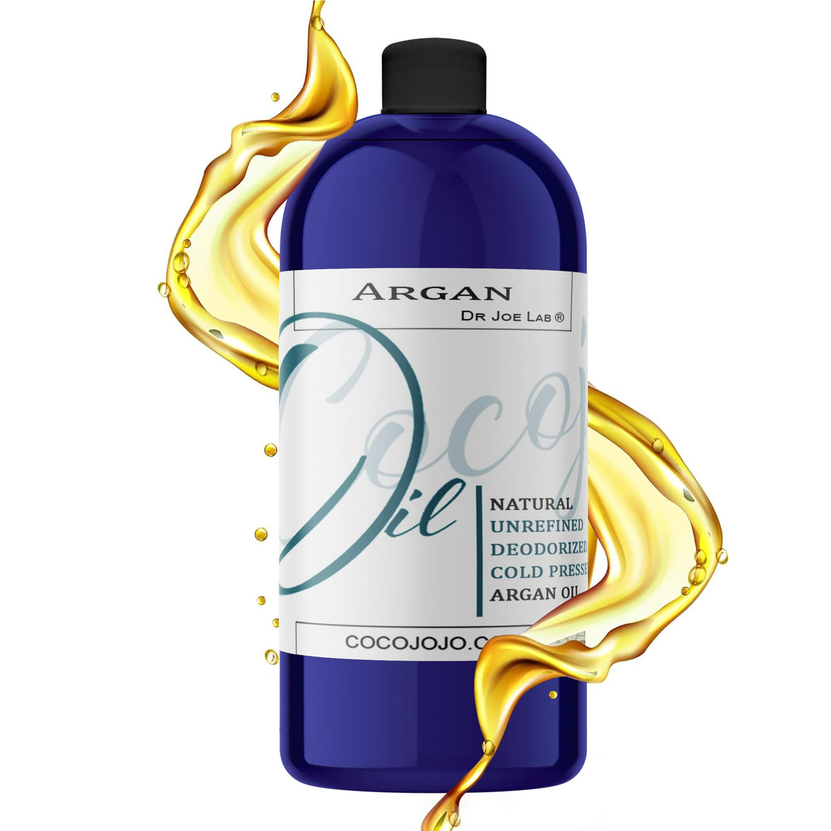Cocojojo Huile d'Argan déodorisée pour cheveux, soin nourrissant et sans parfum.