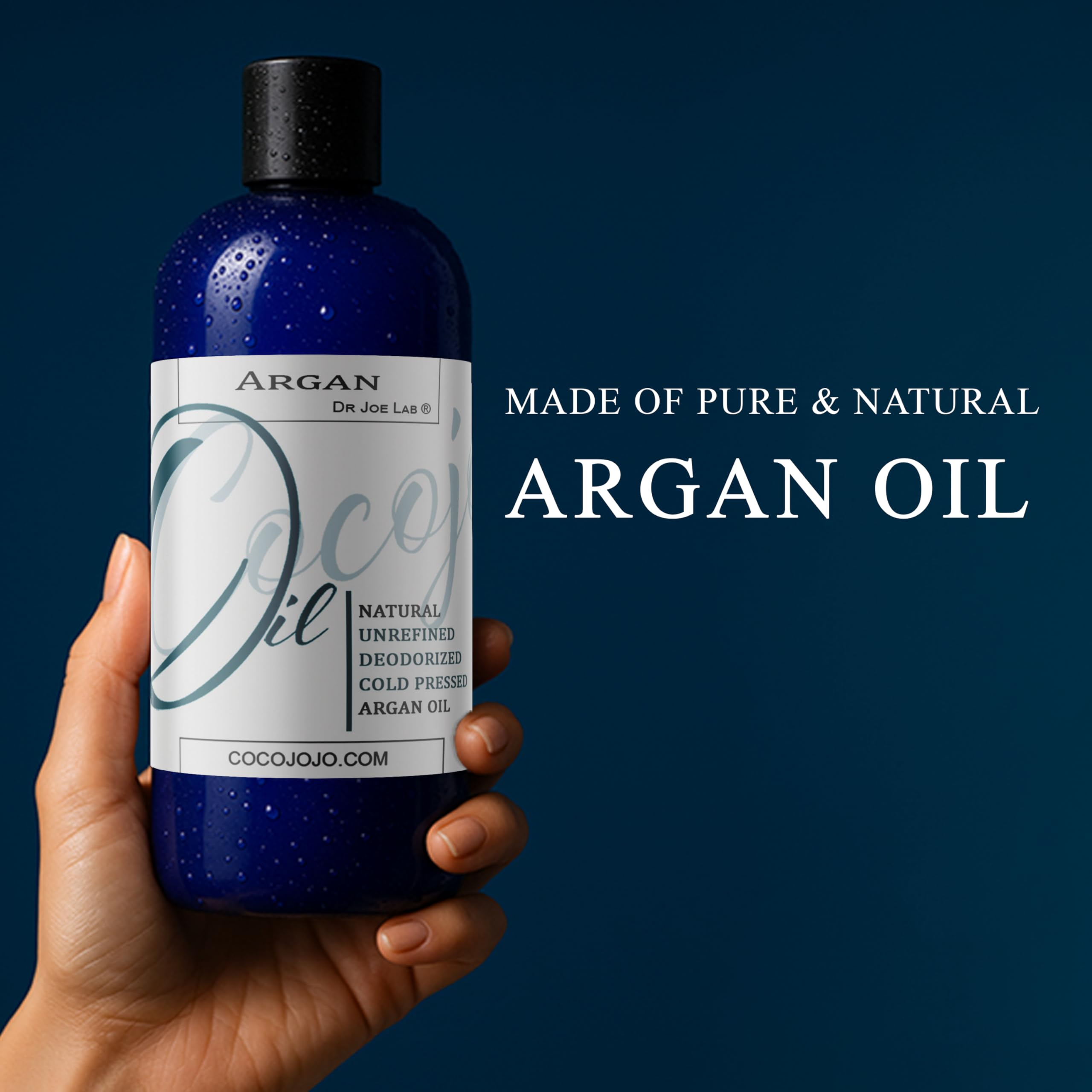 Cocojojo Huile d'Argan déodorisée pour le visage, hydratation légère.