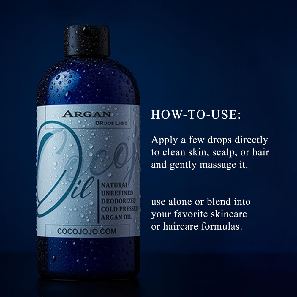 Huile Cocojojo d'Argan sans arôme, usage quotidien doux.
