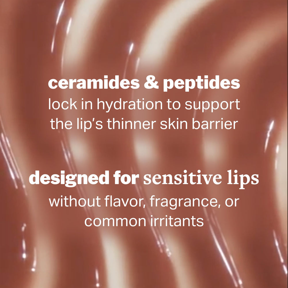 Cocokind baume-lèvres ceramide teintes naturelles pour un fini discret et luisant.
