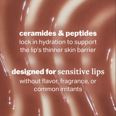 Cocokind baume-lèvres ceramide teintes naturelles pour un fini discret et luisant.