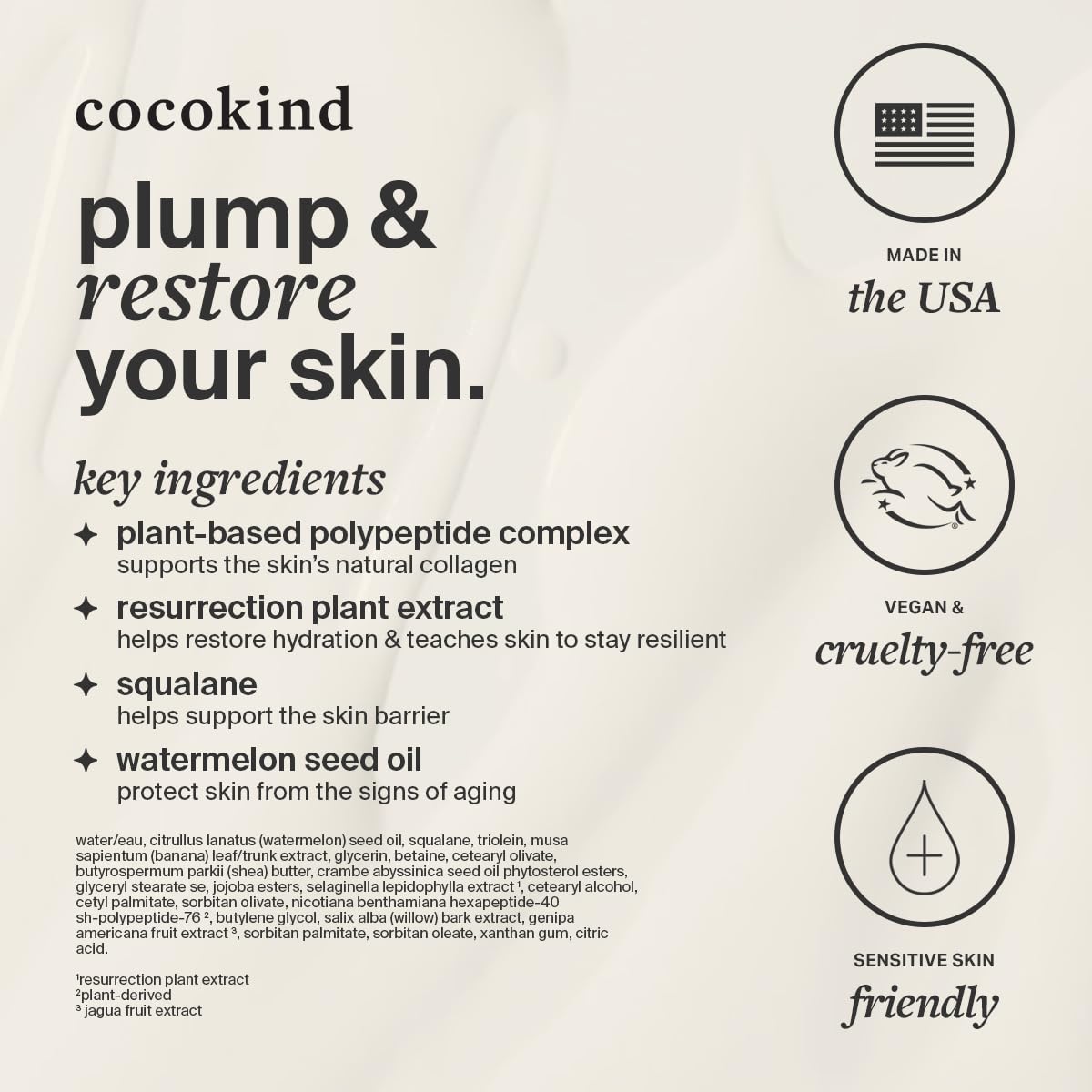Cocokind Crème Polypeptide Resurrection — conseils d’utilisation simples