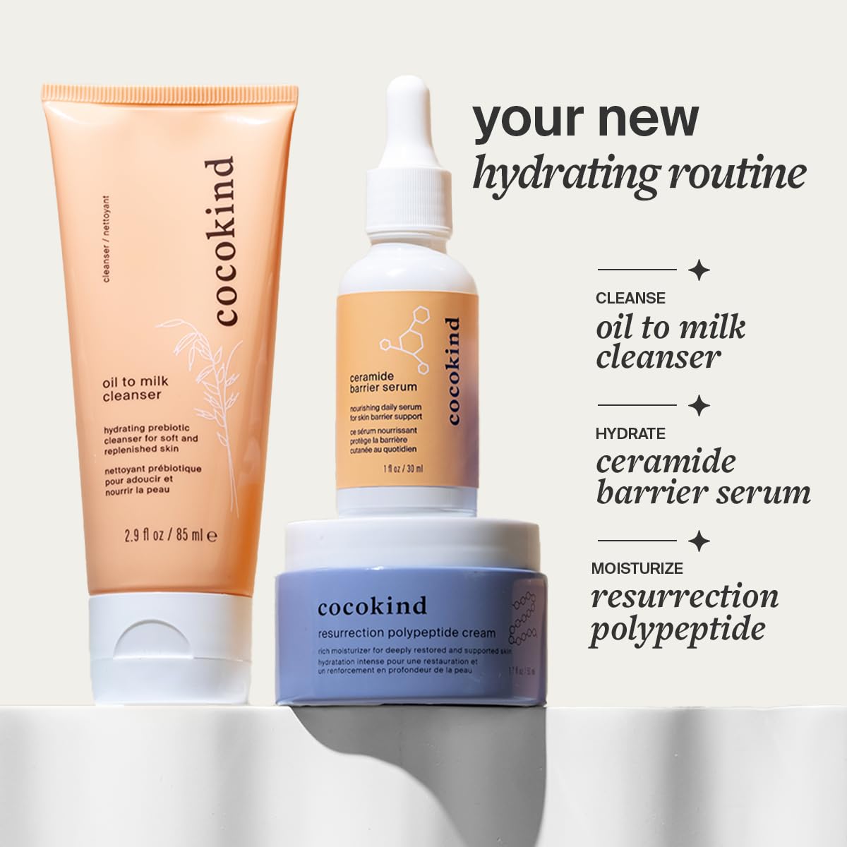 Cocokind Crème Polypeptide Resurrection — fini velouté sans effet lourd