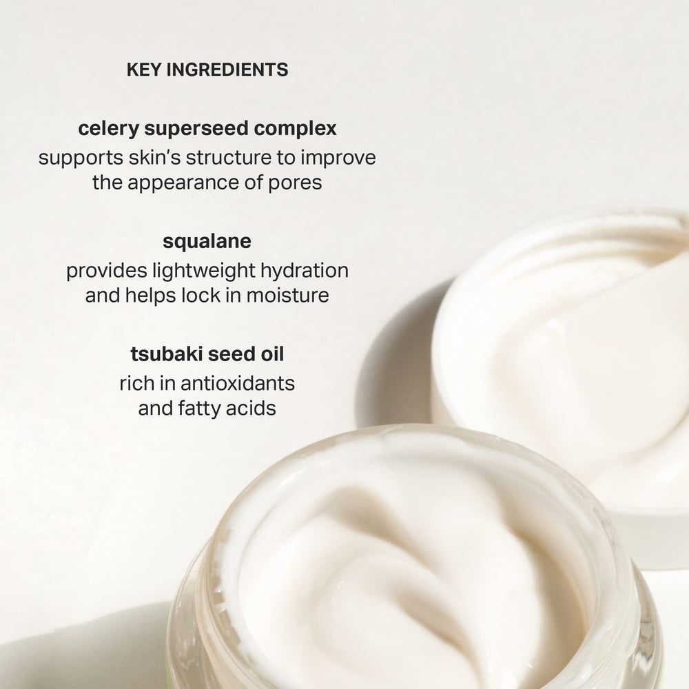 Cocokind Texture Smoothing Cream ingrédients céleri et concombre nourrissants pour la peau.
