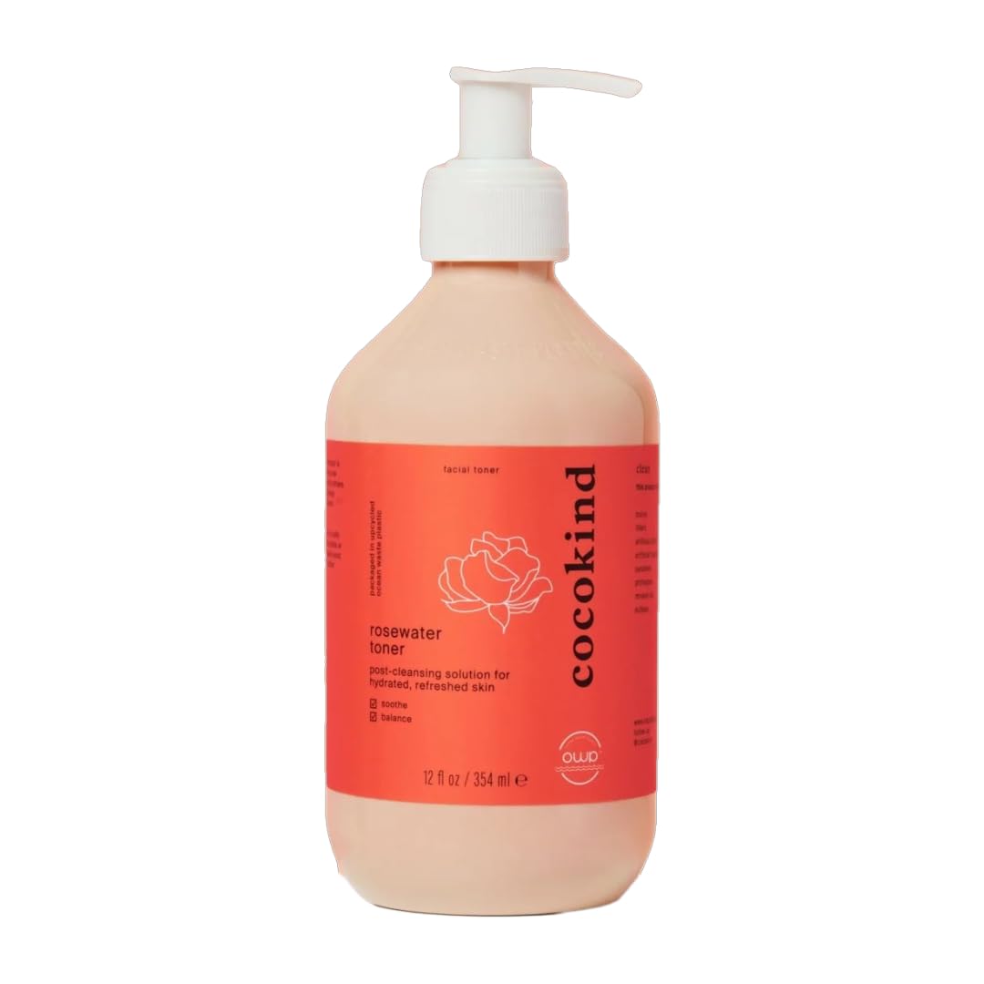 Cocokind Eau de Rose Tonique Visage – bouteille pour hydratation légère et rafraîchissement