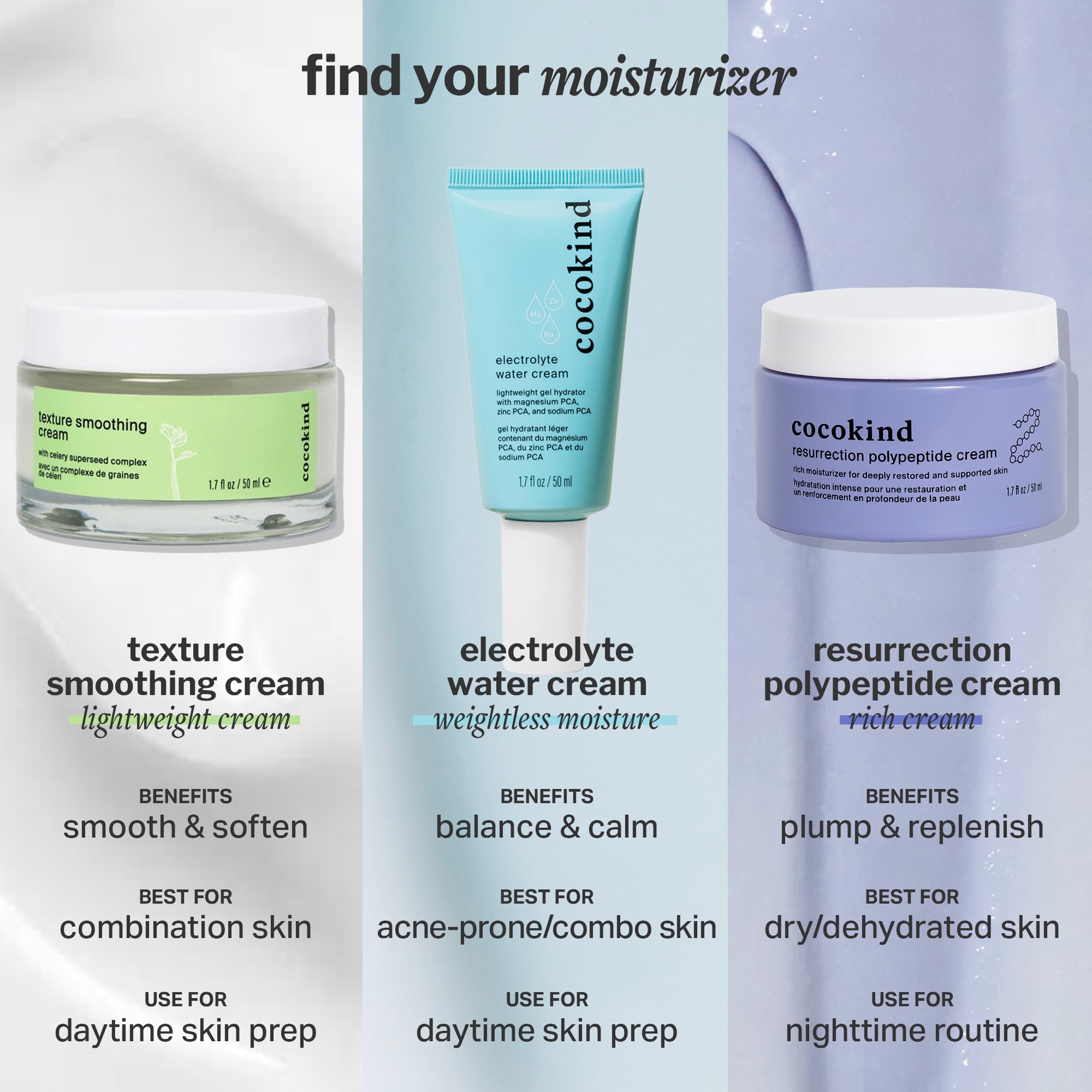 Fragrance-free, vegan formula from Cocokind Electrolyte Water Cream.