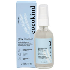 Cocokind Glow Essence, brume visage hydratante apportant fraîcheur et éclat.