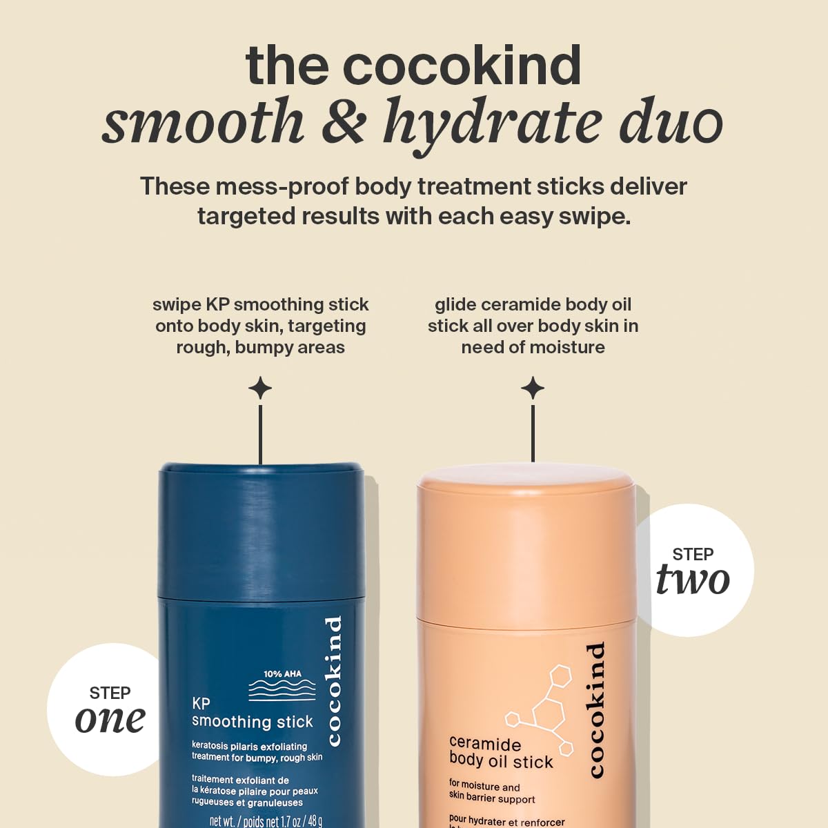Formule sans parfum adaptée pour peaux sensibles Cocokind.
