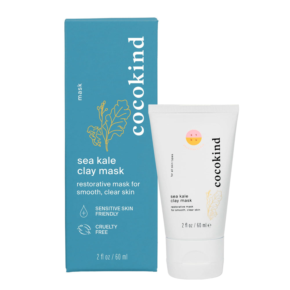 Cocokind Masque Argile Chou-de-Mer : texture onctueuse pour exfolier en douceur