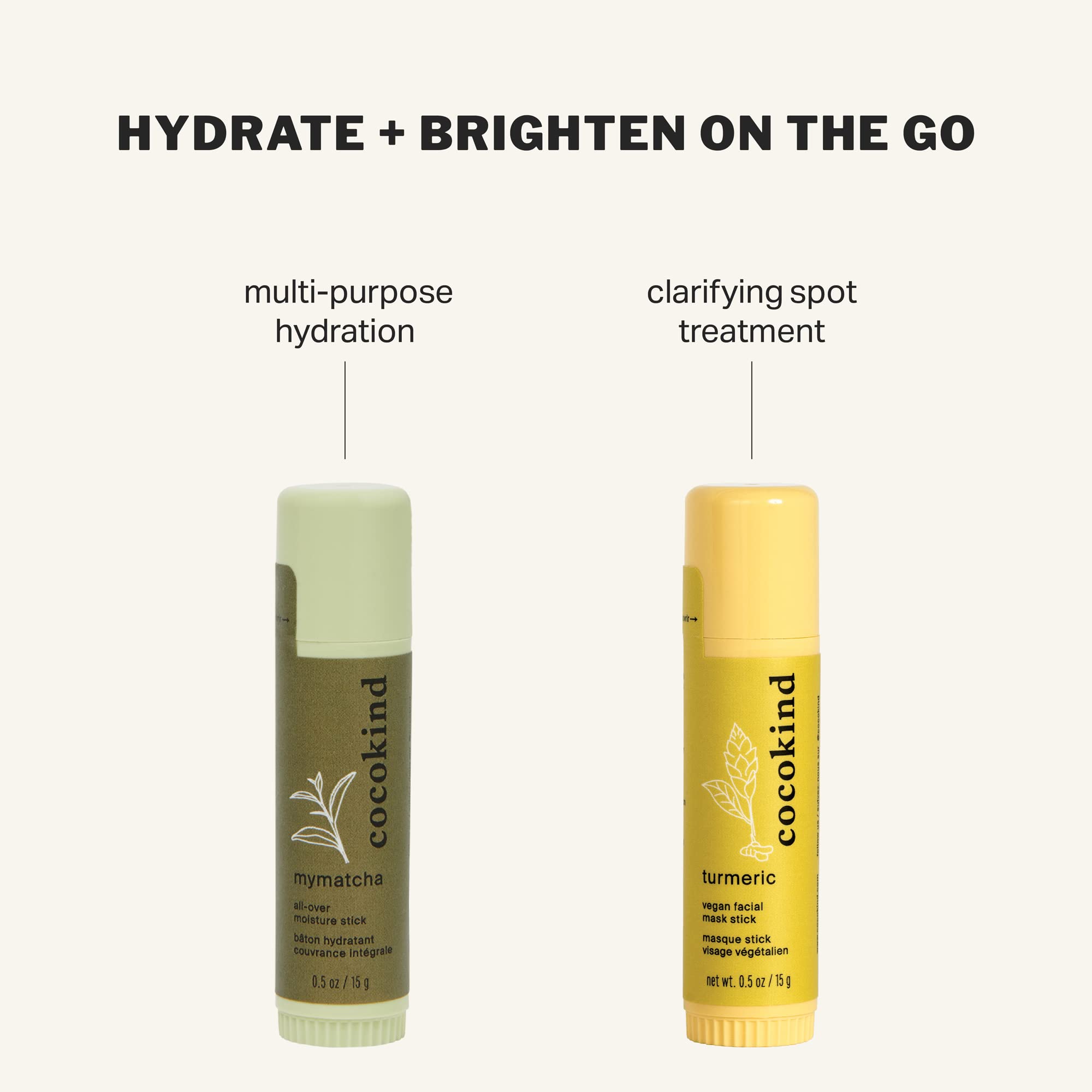 Cocokind Mymatcha Stick — portable-a-emporter, soin pratique en déplacement.