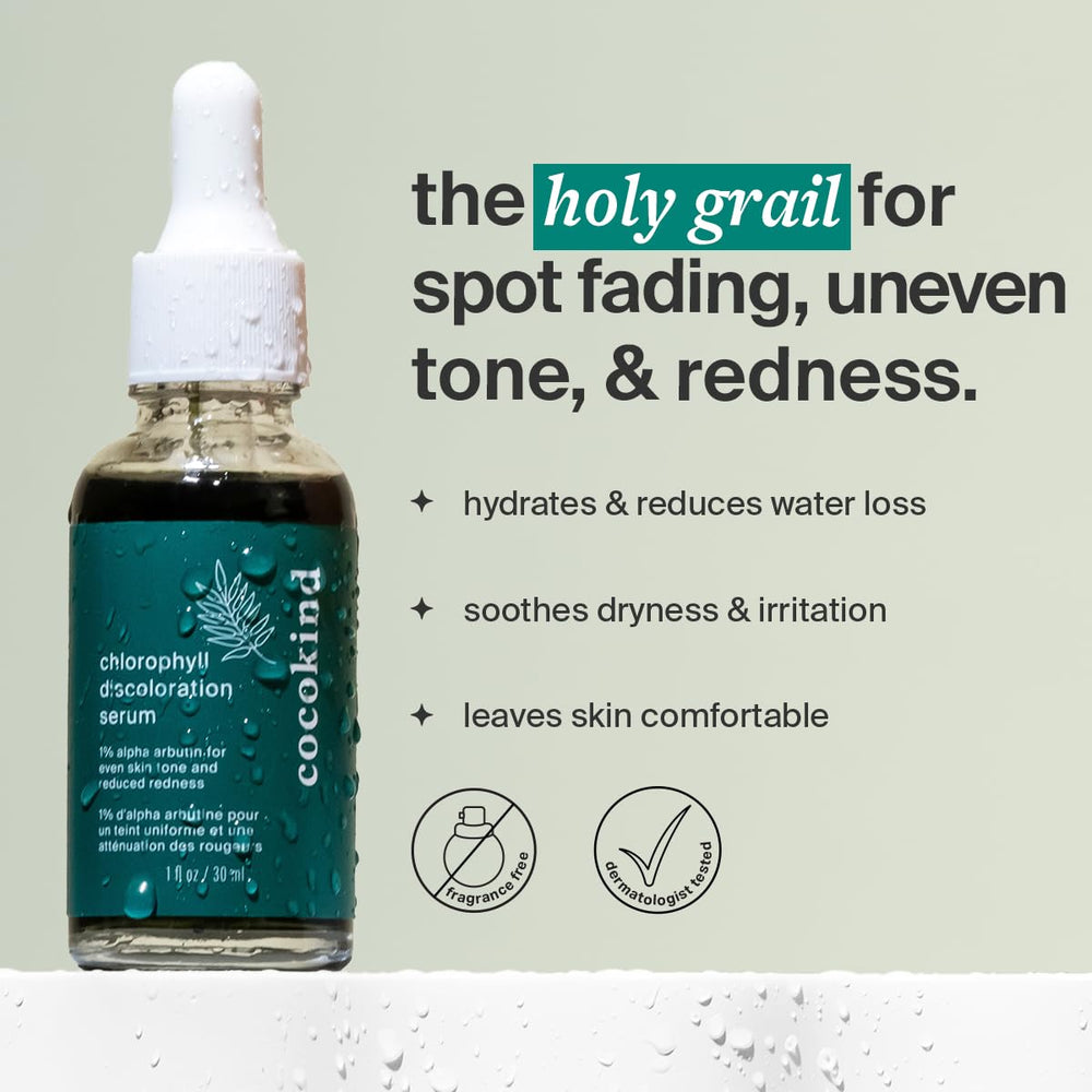 Cocokind sérum chlorophylle: texture gel légère et absorption rapide