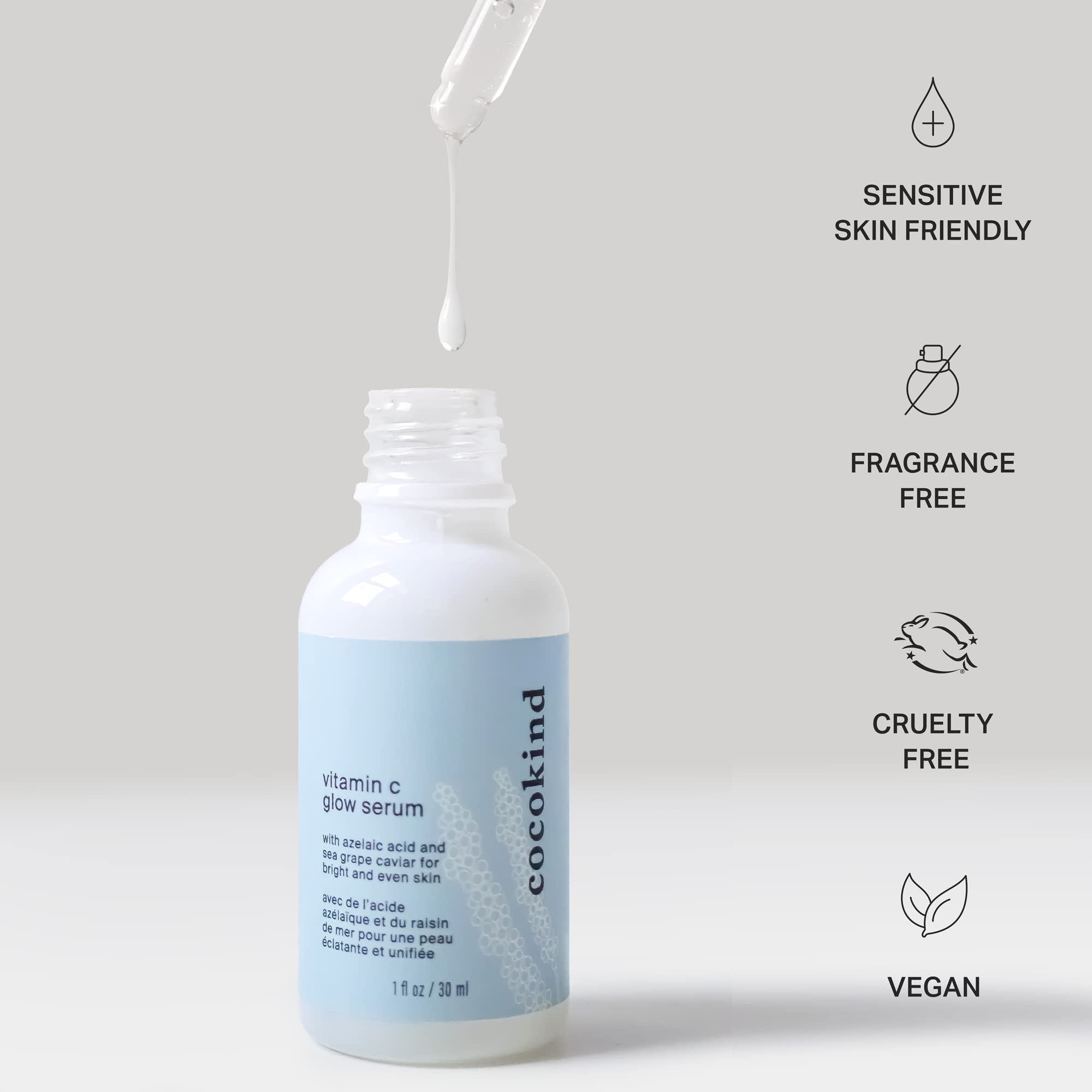 Formulation sans parfum, soin doux pour peaux sensibles Cocokind.