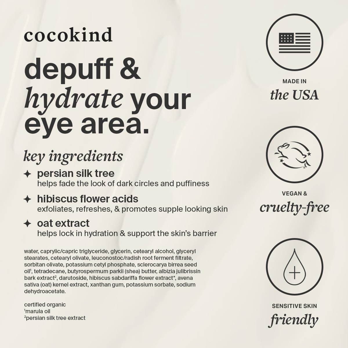 Cocokind Texture Légère – application douce sur le contour.