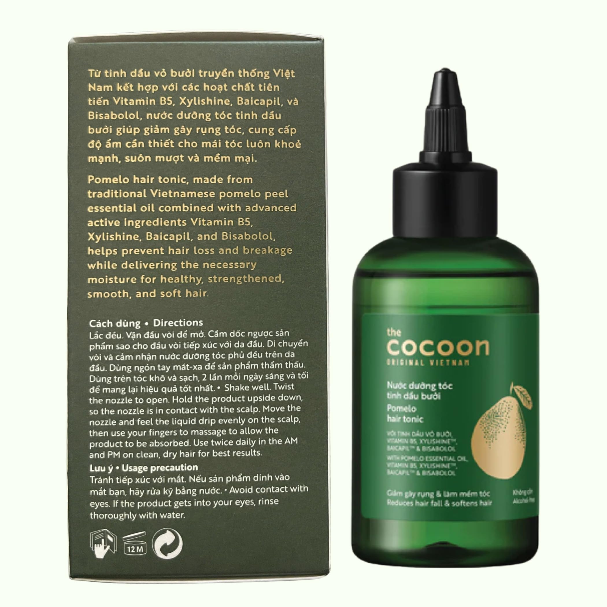Cocoon Original cheveux plus doux et brillants après utilisation.