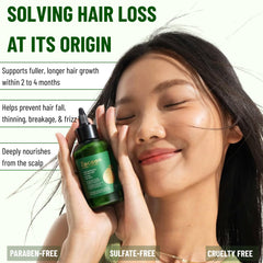 Avant/après apparents avec le tonique Pomelo sur cheveux.
