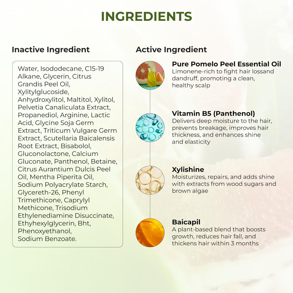 Extraits de pamplemousse et actifs naturels du tonique Pomelo.