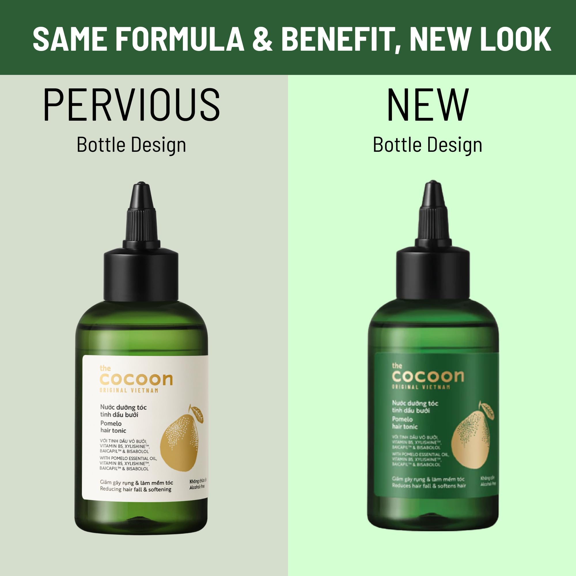 Cocoon Original sérum croissance cheveux en flacon, peut densifier visiblement.