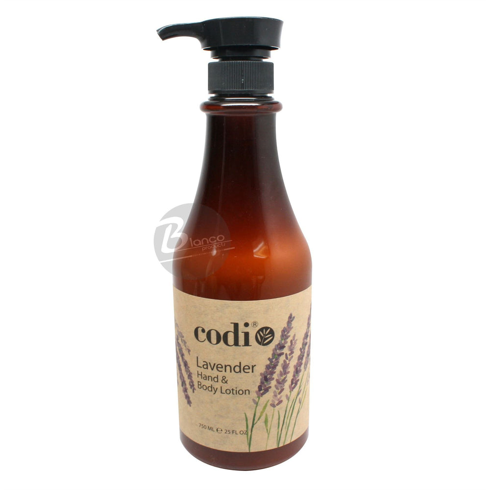 Lotion CODi à la lavande pour mains et corps, hydratation durable et parfum apaisant.